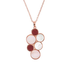 Load image into Gallery viewer, Bronzallure Alba Red Fossil Flat Necklace 43cm