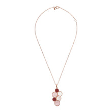 Load image into Gallery viewer, Bronzallure Alba Red Fossil Flat Necklace 43cm