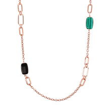 Load image into Gallery viewer, Bronzallure Alba Black Onyx Necklace 91.4cm