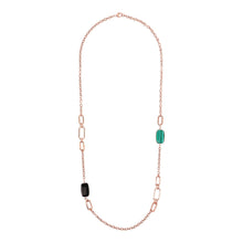 Load image into Gallery viewer, Bronzallure Alba Black Onyx Necklace 91.4cm