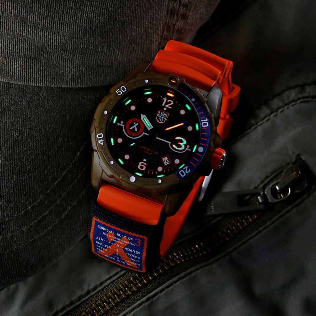 Luminox Bear Grylls X #TIDE Recycled Ocean Material Rule of 3 Men's Watch