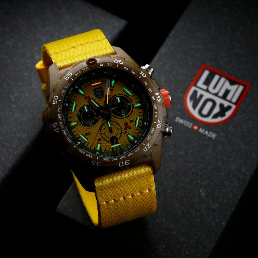 Luminox Bear Grylls Survival MASTER x #Tide ECO Chronograph Watch Yellow