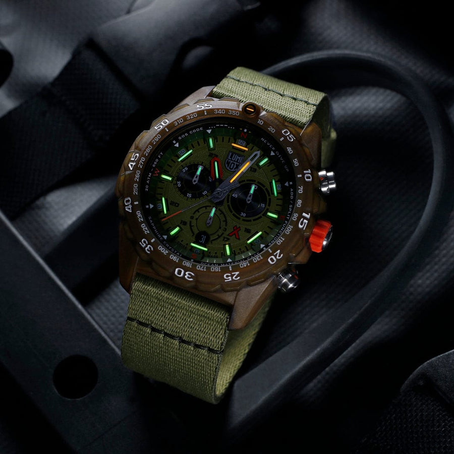 Luminox Bear Grylls Survival MASTER x #Tide ECO Chronograph Watch Green