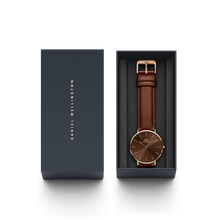 Load image into Gallery viewer, Daniel Wellington Classic 40 St Mawes Rose Gold &amp; Amber Watch