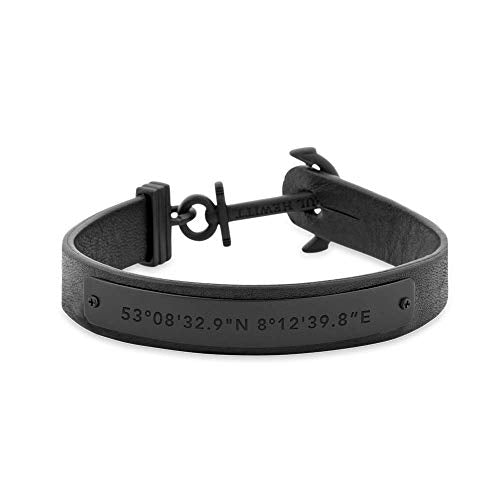 Paul Hewitt Signum Male Coordinates Black / Black Bracelet - L