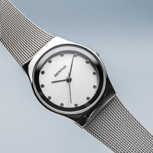 Load image into Gallery viewer, Bering Classic Polished Silver Milanese Mesh Watch