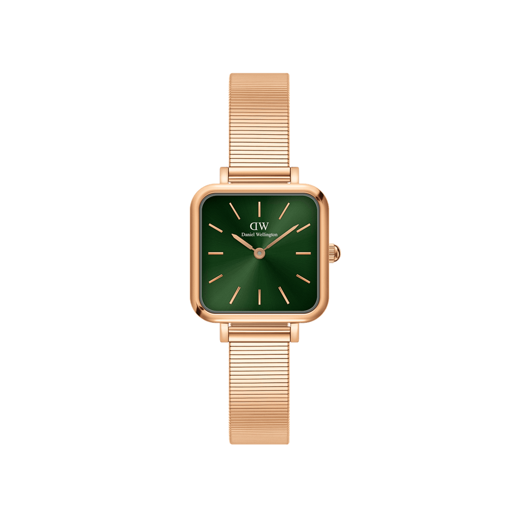 Daniel Wellington Quadro Studio 22x22 Rose Gold & Emerald Watch