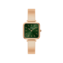 Load image into Gallery viewer, Daniel Wellington Quadro Studio 22x22 Rose Gold &amp; Emerald Watch