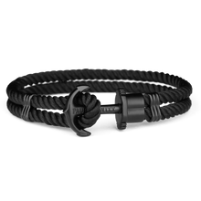 Load image into Gallery viewer, Paul Hewitt Phrep Nylon Black / Black Bracelet - S