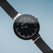 Load image into Gallery viewer, Bering Ceramic Polished Silver Slim Black Watch