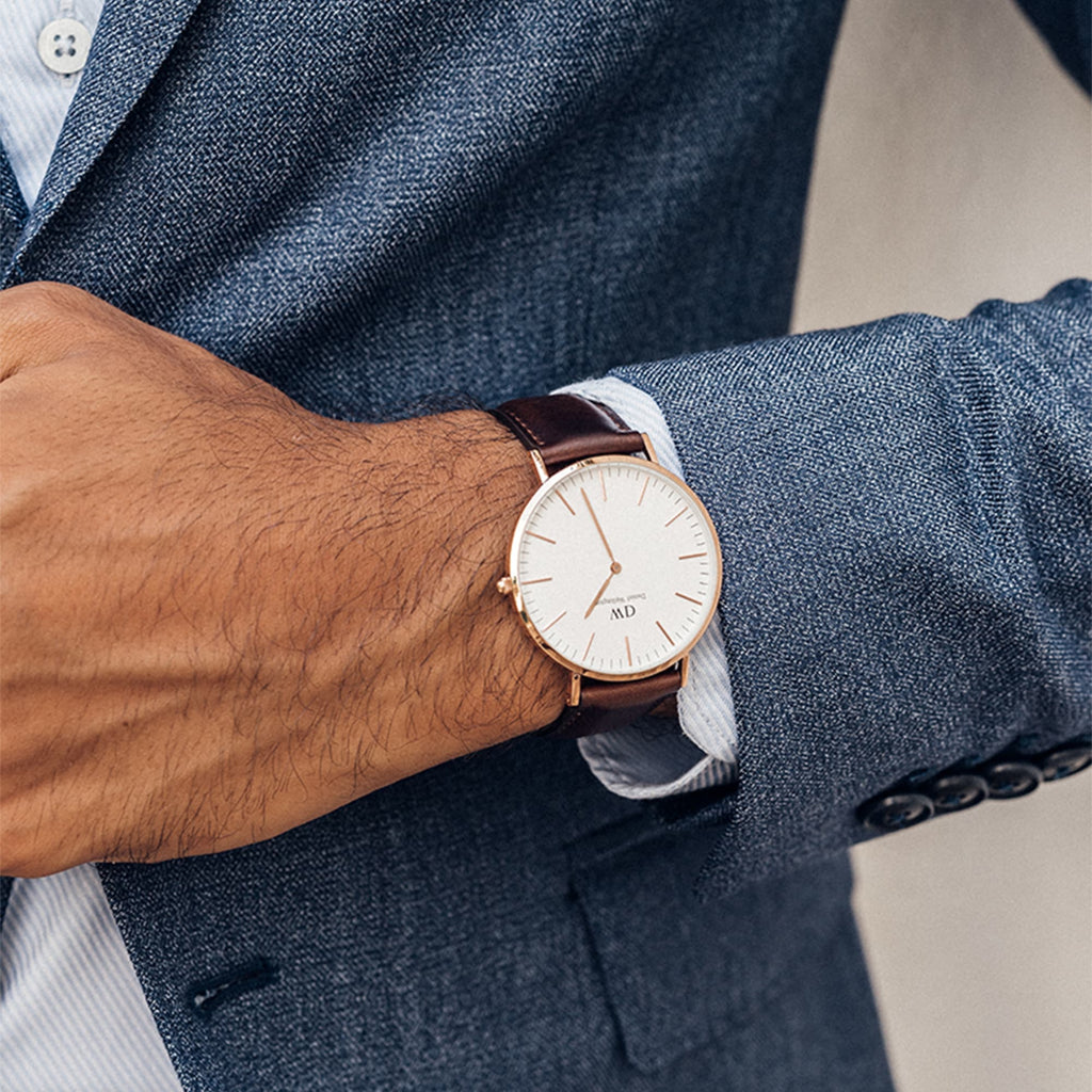 Daniel Wellington Classic 40 Bristol Rose Gold & White Watch