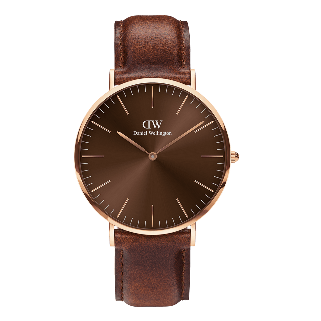 Daniel Wellington Classic 40 St Mawes Rose Gold & Amber Watch