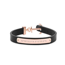 Load image into Gallery viewer, Paul Hewitt Signum Female Coordinates Rose Gold / Black Bracelet - S