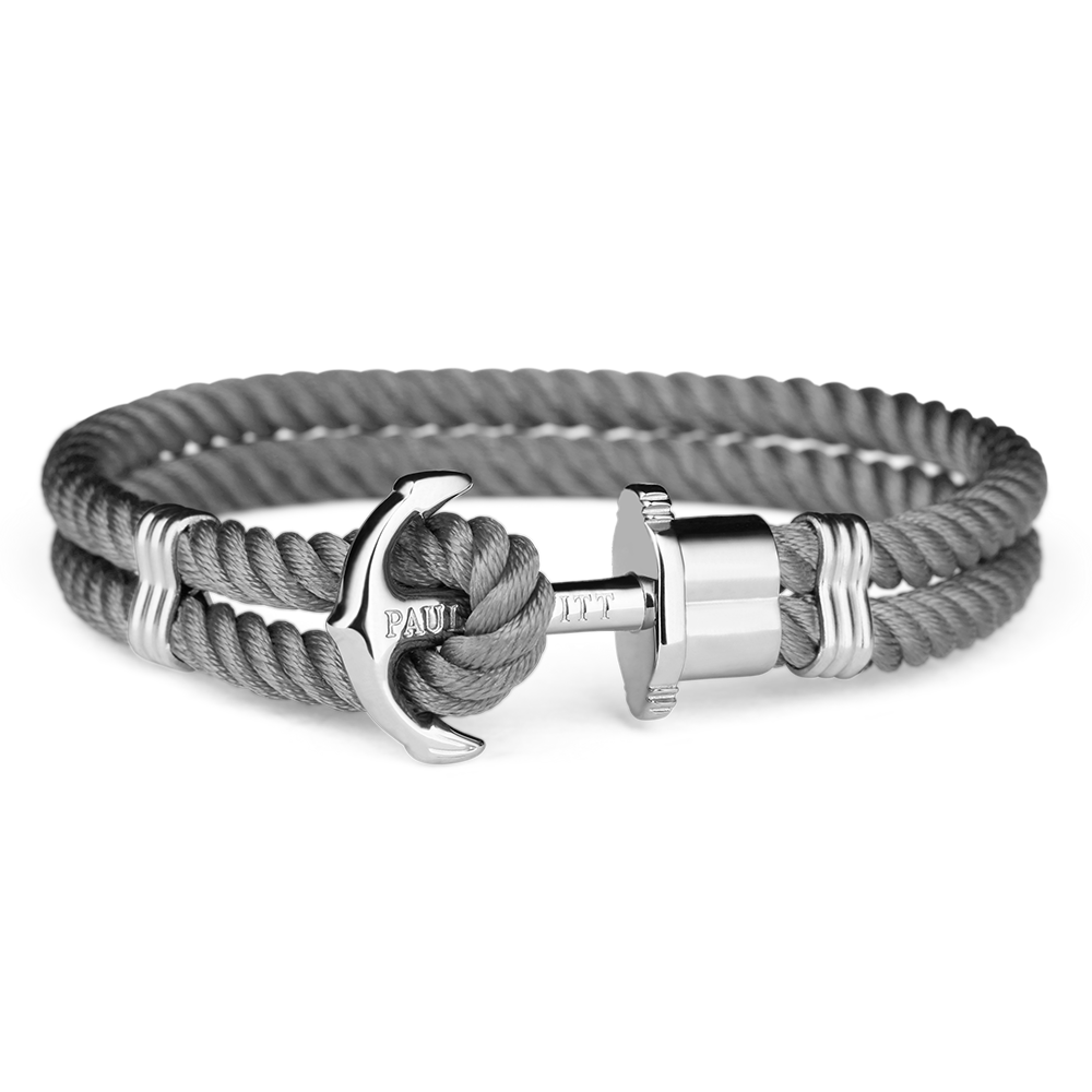 Paul Hewitt Phrep Nylon Silver / Grey Bracelet - XXL