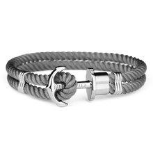 Load image into Gallery viewer, Paul Hewitt Phrep Nylon Silver / Grey Bracelet -S
