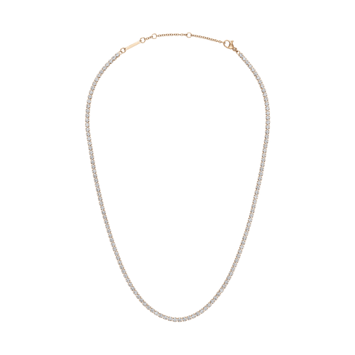Classic Tennis Necklace Rose Gold