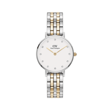 Load image into Gallery viewer, Daniel Wellington Petite Lumine 28 5-Link Gold &amp; Silver White Watch