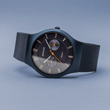 Load image into Gallery viewer, Bering Titanium Brushed Blue Mesh Watch