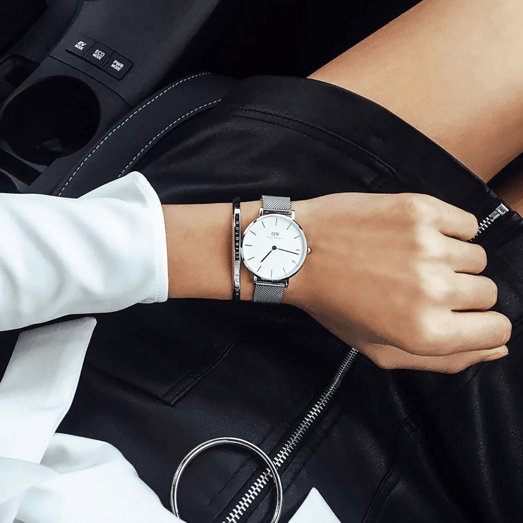 Daniel Wellington Petite 32 Silver & White Watch