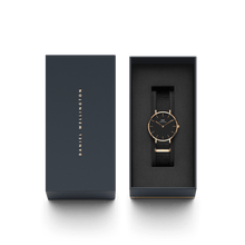 Load image into Gallery viewer, Daniel Wellington Petite 32 Cornwall Rose Gold &amp; Black Watch