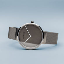 Load image into Gallery viewer, Bering Classic  Brushed Silver 39mm Grey Mesh Watch