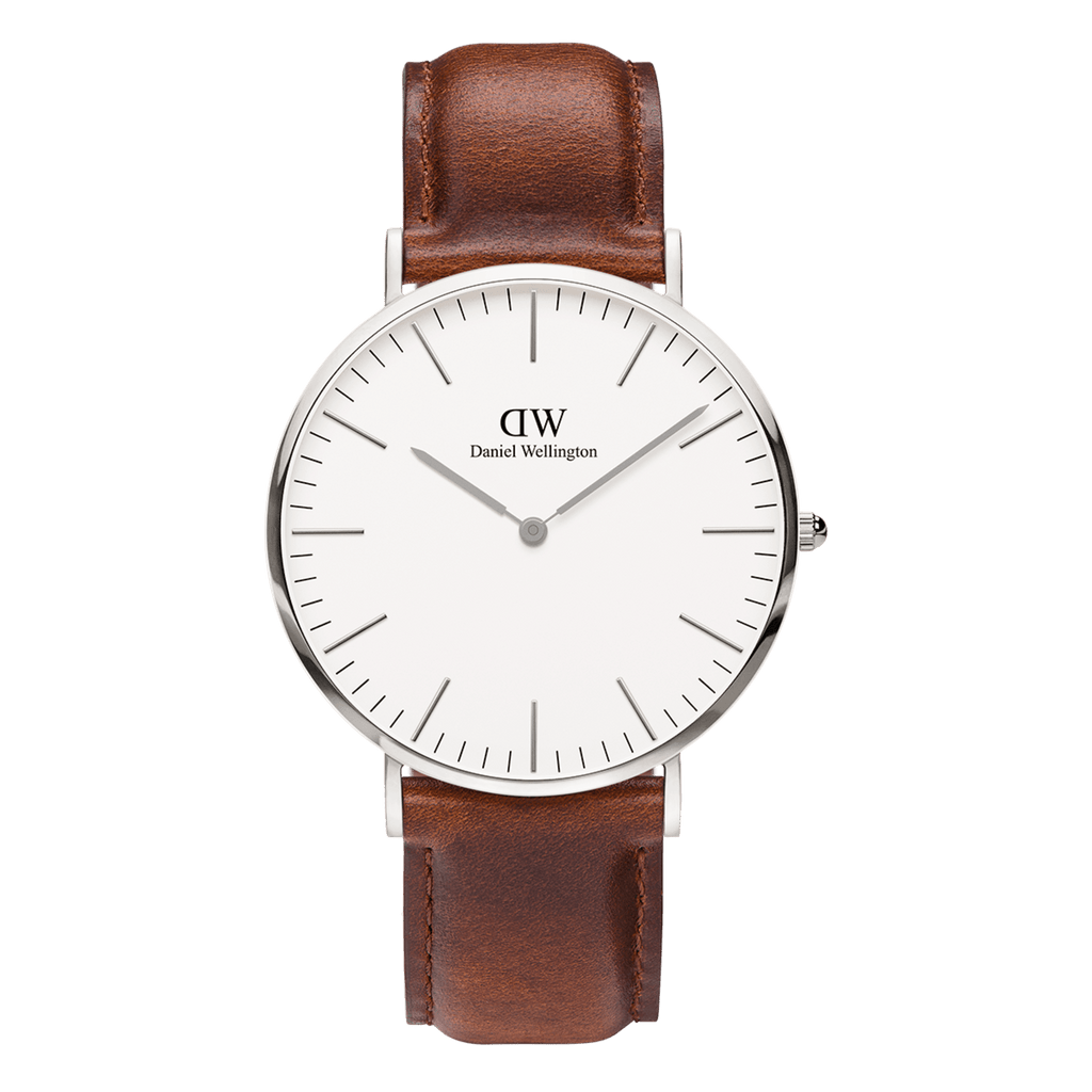 Classic 40 St Mawes Silver & White Watch
