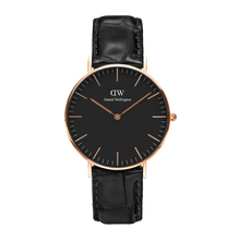 Load image into Gallery viewer, Daniel Wellington Classic 40 Reading Rose Gold &amp; Black Watch