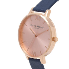 Load image into Gallery viewer, Olivia Burton Big Dial Rose Gold Case Navy Watch - Rose Gold