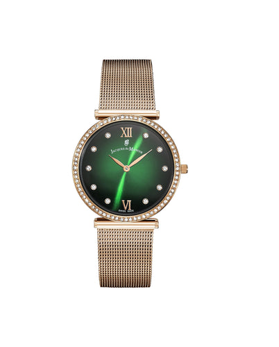 JDM Cocktail Rose Gold Green Watch
