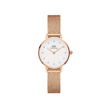 Load image into Gallery viewer, Daniel Wellington Petite 28 Pressed Melrose Lumine Rose Gold &amp; White Watch