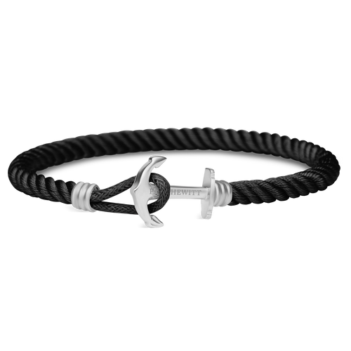 Paul Hewitt Phrep Lite Nylon Silver / Black Bracelet - S