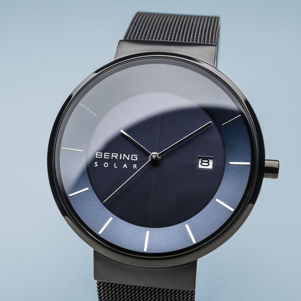 Bering Solar Polished Black Watch