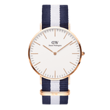 Daniel Wellington Classic 40 Glasgow Rose Gold & White Watch