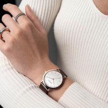 Load image into Gallery viewer, Bering Classic Polished Rose Gold Brown Watch