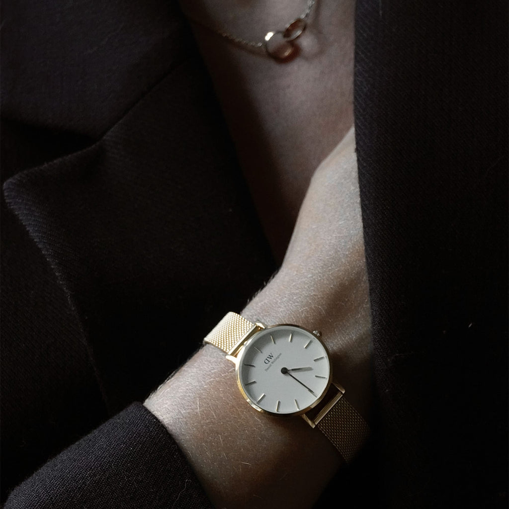 Petite 36 Evergold Gold & White Watch