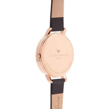 Load image into Gallery viewer, Olivia Burton Big Dial Rose Gold Case Black Watch - Black