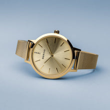 Load image into Gallery viewer, Bering Classic Polished Gold 34mm Mesh Watch