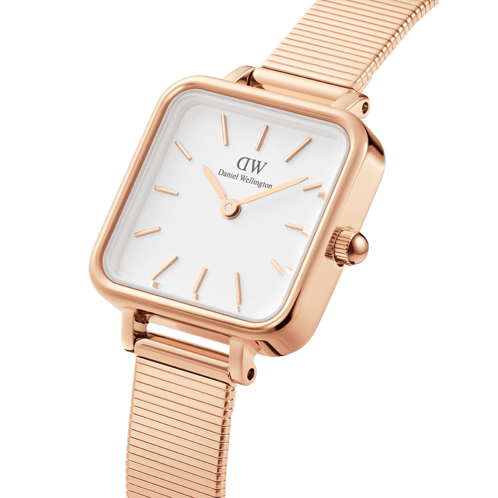 Daniel Wellington Quadro Studio 22x22 Rose Gold & White Watch