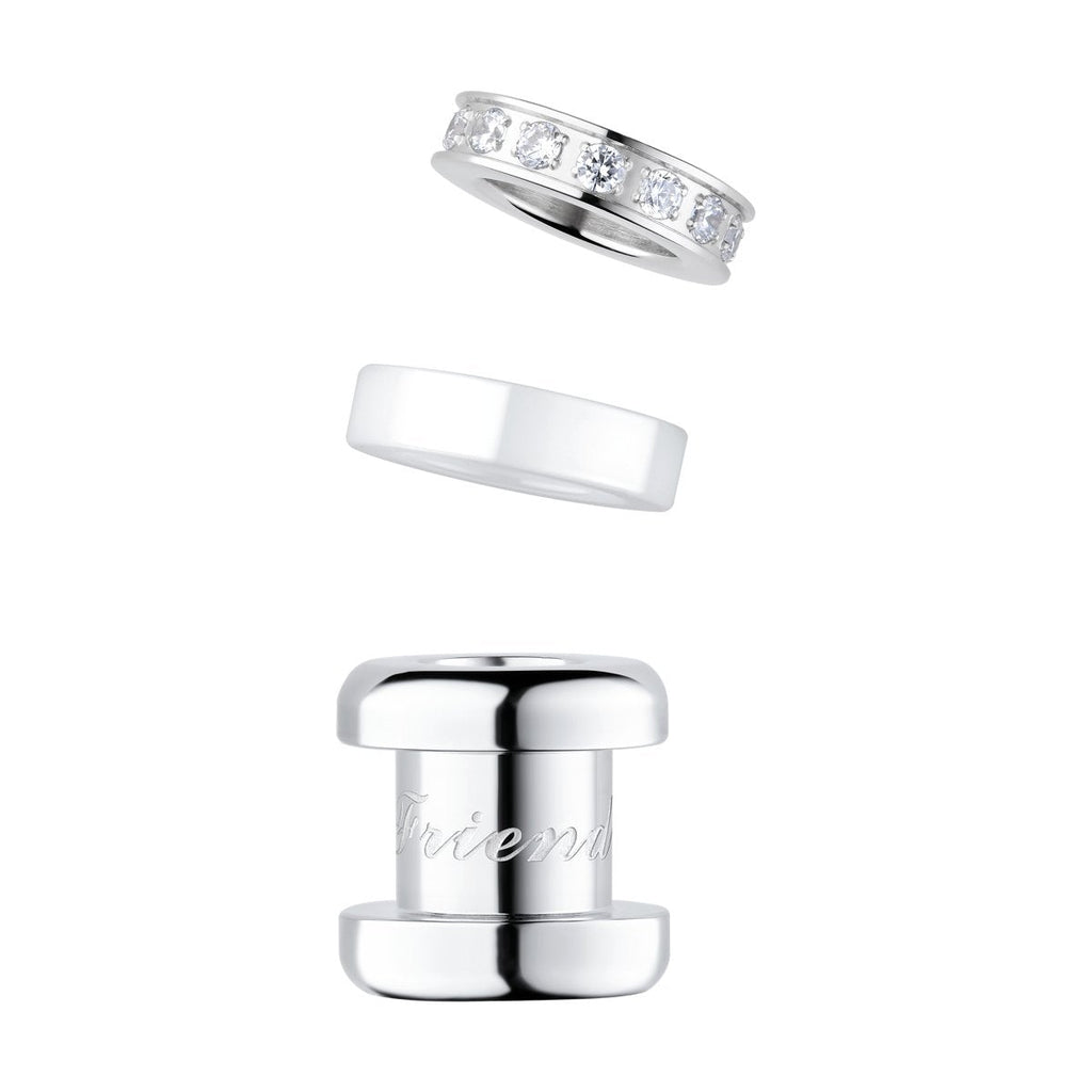 BERING Arctic Symphony Polished Silver Detachable Charm Set