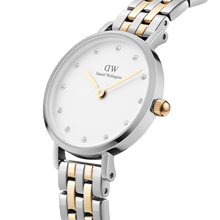 Load image into Gallery viewer, Daniel Wellington Petite Lumine 28 5-Link Gold &amp; Silver White Watch