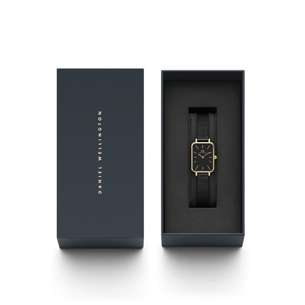 Daniel Wellington Quadro 20X26 Pressed Ashfield Gold & White Watch