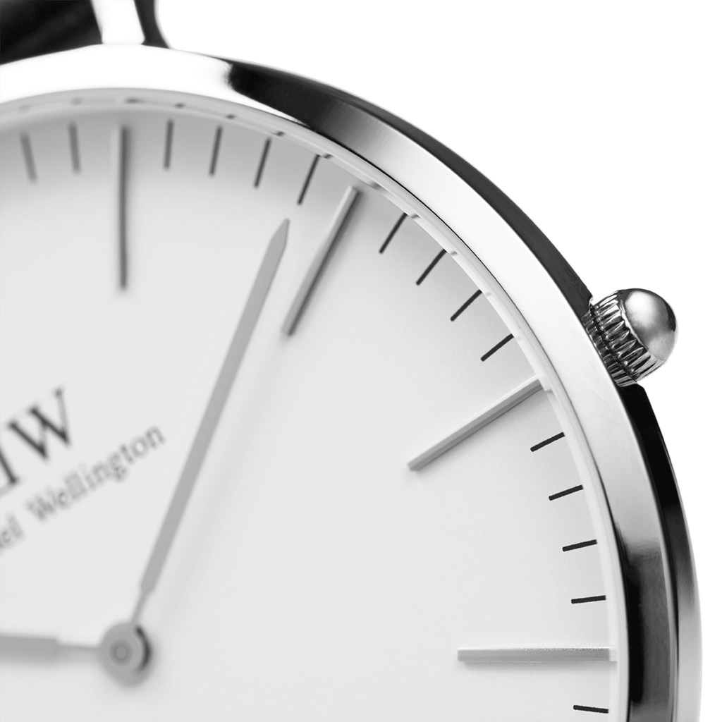 Classic 40 St Mawes Silver & White Watch