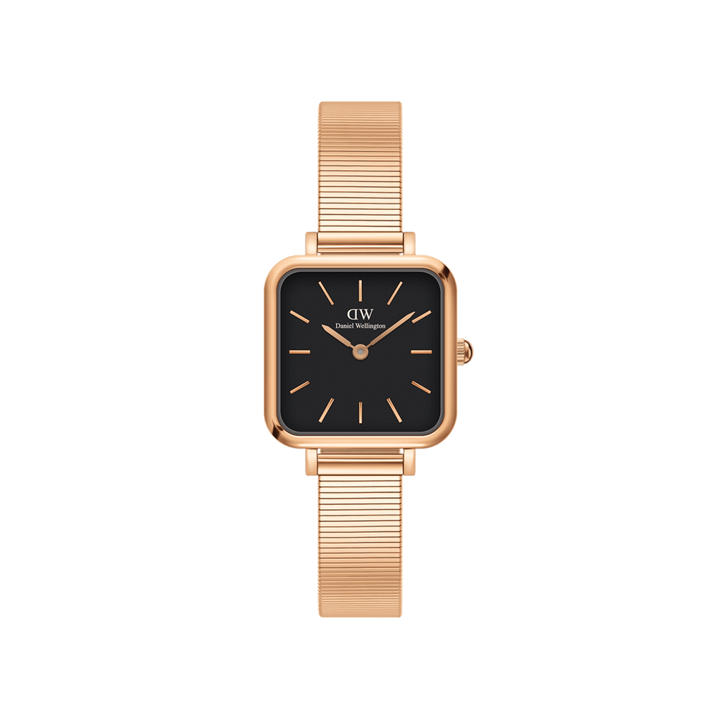 Daniel Wellington Quadro Studio 22x22 Rose Gold & Black Watch