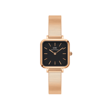 Load image into Gallery viewer, Daniel Wellington Quadro Studio 22x22 Rose Gold &amp; Black Watch