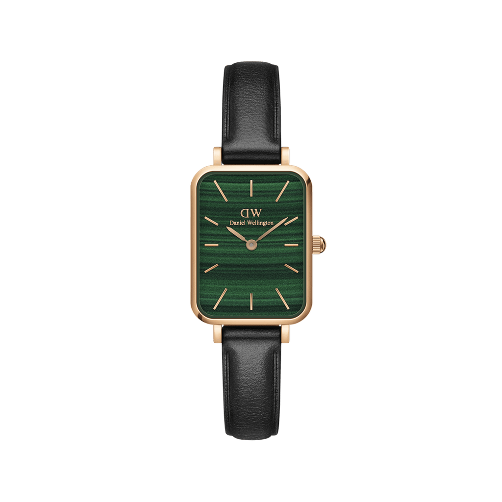 Daniel Wellington Quadro 20X26 Pressed Sheffield Rose Gold & Green Watch