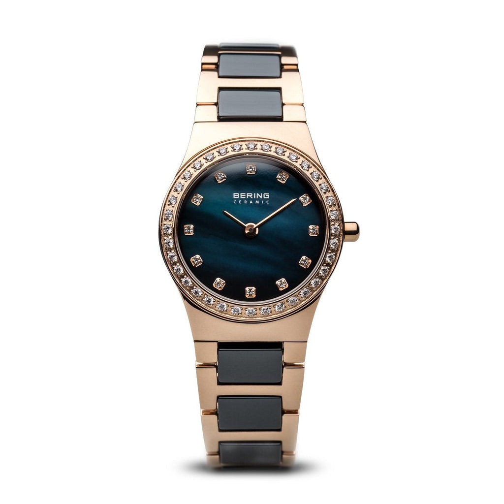 Bering Sale Polished Rose Gold Ceramic Watch