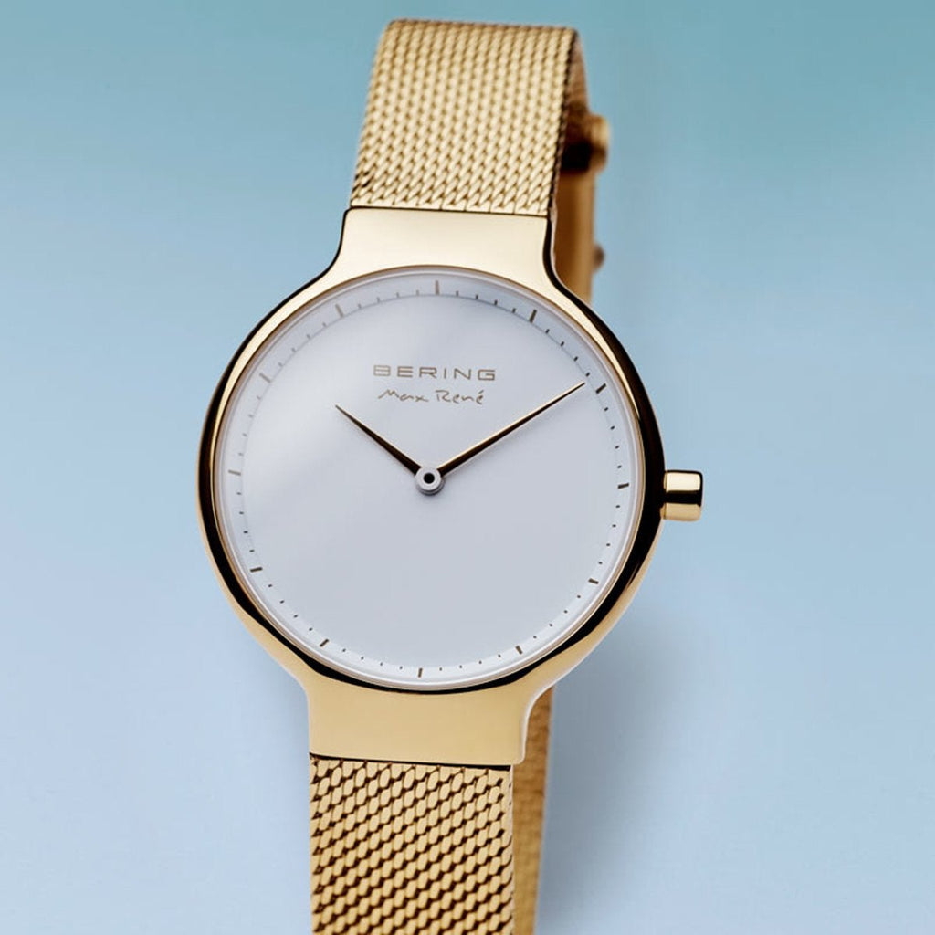 Bering Max René Polished Gold Mesh Watch