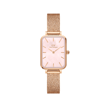 Load image into Gallery viewer, Daniel Wellington Quadro 20X26 Pressed Melrose Rose Gold Mother of Pearl Watch