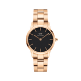 Daniel Wellington Iconic Link 36 Rose Gold & Black Watch