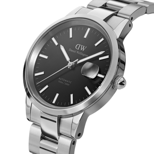 Iconic Link Automatic 40 Silver & Black Watch